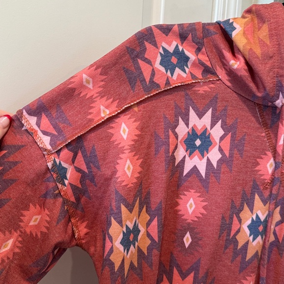 Women’s Aztec Pull Over Long Sleeve Hoodie NWT - Picture 4 of 7